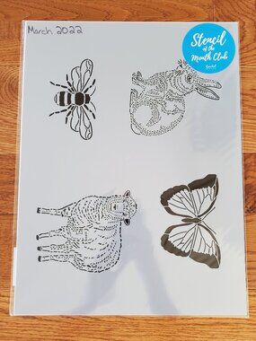 March 2022 Stencil of the Month Stencil Set w/ Add-On | Spring | BRAND NEW